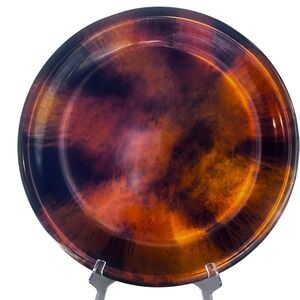 Vtg Serving Tray Wall Decor Swirl Marbled Design 17"